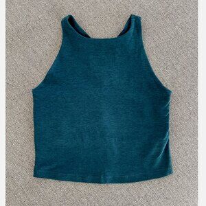 Beyond Yoga Spacedye Refocus Cropped Tank in Magestic Blue Heather - XS